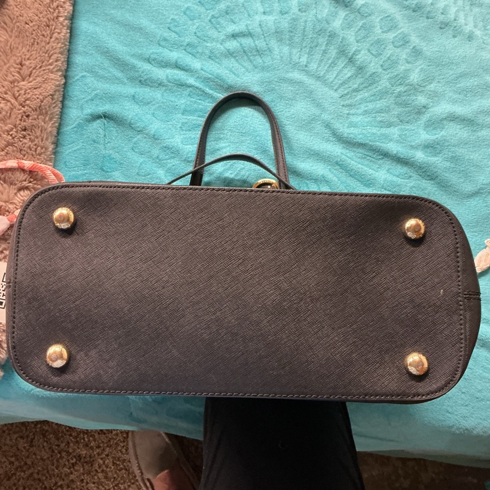 Michael Kors Black Tote with Gold Charm - Picture 3 of 12